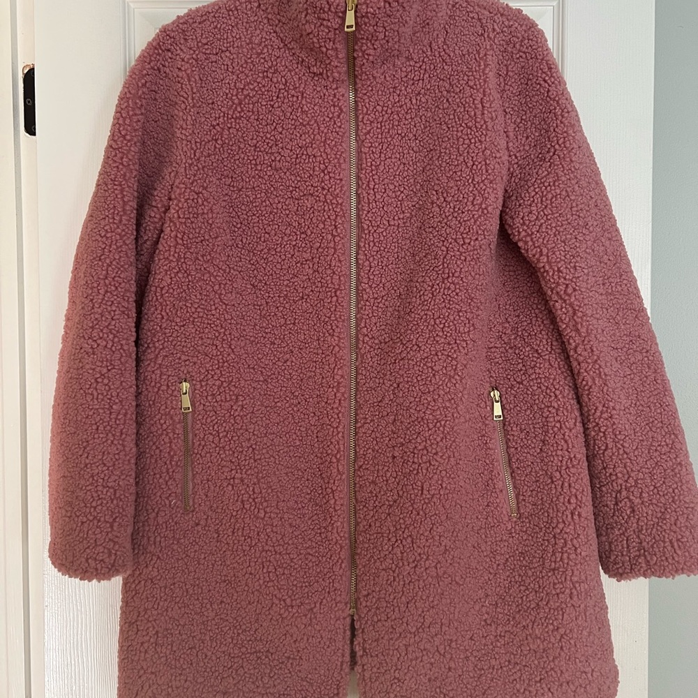 Loft Pink Plush Sherpa Teddy Jacket